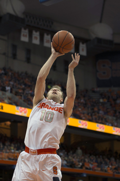 Cooney puts up a layup during the second half. His 25 points were a season-high and paced SU to victory.