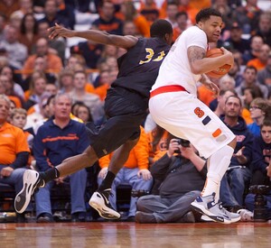 DaJuan Coleman and the Orange struggled on the glass during its first loss of the season to Temple being outrebounded 44-41.