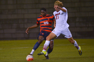 Kamal Miller contributed to a three-player defensive backline that shut down several Dartmouth counterattacks on Sunday afternoon at SU Soccer Stadium.