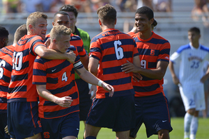 Liam Callahan (4) was at the center of a trick shot video made by the men's soccer team that has since gone viral.