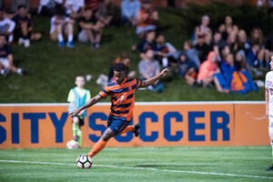 Mo Adams tore four ligaments in his ankle during a professional tryout in England, which forced him to play soccer in the United States. He's been key for Syracuse this season. 