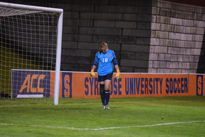 Along with her saves record, Courtney Brosnan finished her SU career tied for second in wins and third in career shutouts.