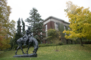 An artist-in-residence at the State University of New York College of Environmental Science and Forestry uses materials such as leaves, flowers and ferns for the papermaking process. 