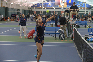 Anna Shkudun helped SU clinch the match with a late win against Notre Dame.