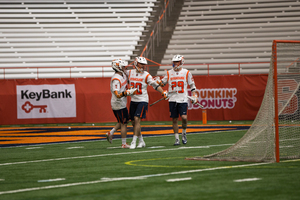 David Lipka (20) scored the opening goal of the game for Syracuse as the Orange started the game with a 6-0 lead and never looked back.