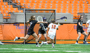 Nicole Levy, pictured earlier this season against Loyola, shooting on net. 