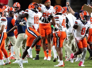 Syracuse's defense forced three turnovers against NC State, helping it defeat the Wolfpack 24-17 on the road.