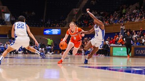 Olivia Schmitt made her first start since the Emerald Coast Classic, but scored just three points versus Duke.