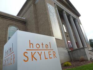 The Hotel Skyler, which opened in April, is one of the greenest hotels in the nation. 