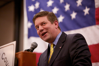 Tom Dadey Jr., Onondaga County Republican Committee chairman,  announces the results of Tuesday night's election, as votes were reported. 