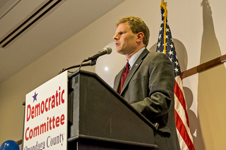 Dan Maffei gives a concession speech after being defeated by Republican challenger John Katko for his seat in the United States House of Representatives Tuesday night.