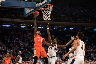 Frank Howard rises for a layup. He shot just 10 percent from the field on Tuesday.