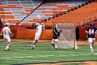 Nate Solomon takes a shot on a free position.